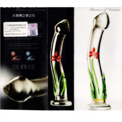 Buy Flower Design Glass Dildo Crystal Finish Sextoys In Patna