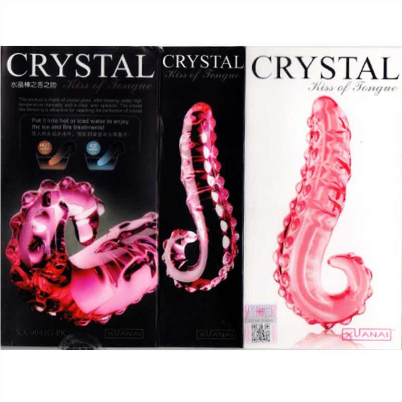 Buy Kiss of Tongue Crystal Glass Dildo Anal Sex Toy In Deoghar
