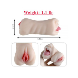 2 In 1 Vagina and Mouth Pocket Pussy Male Sextoy In Uttarakhand