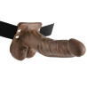 Buy Chocolate Brown Hollow Strapon With Vibration Sextoys In Hisar